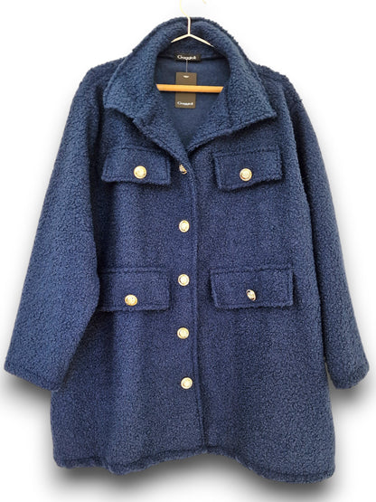 Maxi Giacca Lana Cotta Barcis