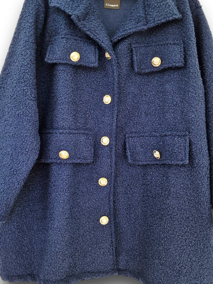 Maxi Giacca Lana Cotta Barcis