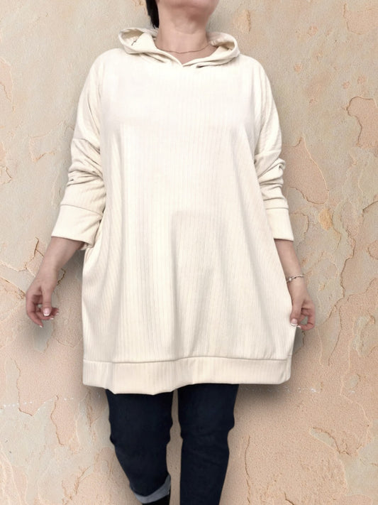 Maxi Felpa Taglie Forti  Made in Italy Serena