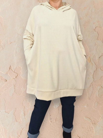 Maxi Felpa Taglie Forti  Made in Italy Serena