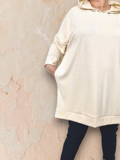 Maxi Felpa Taglie Forti  Made in Italy Serena