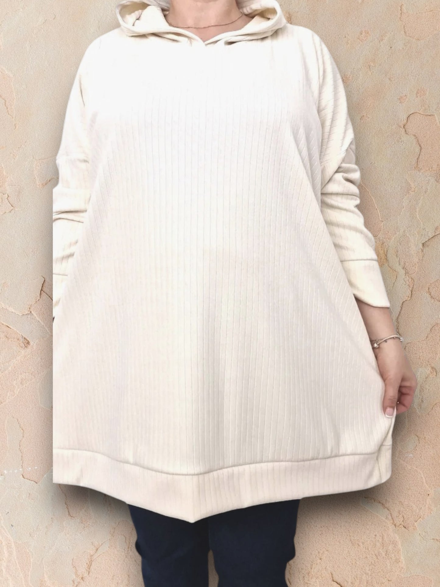 Maxi Felpa Taglie Forti  Made in Italy Serena