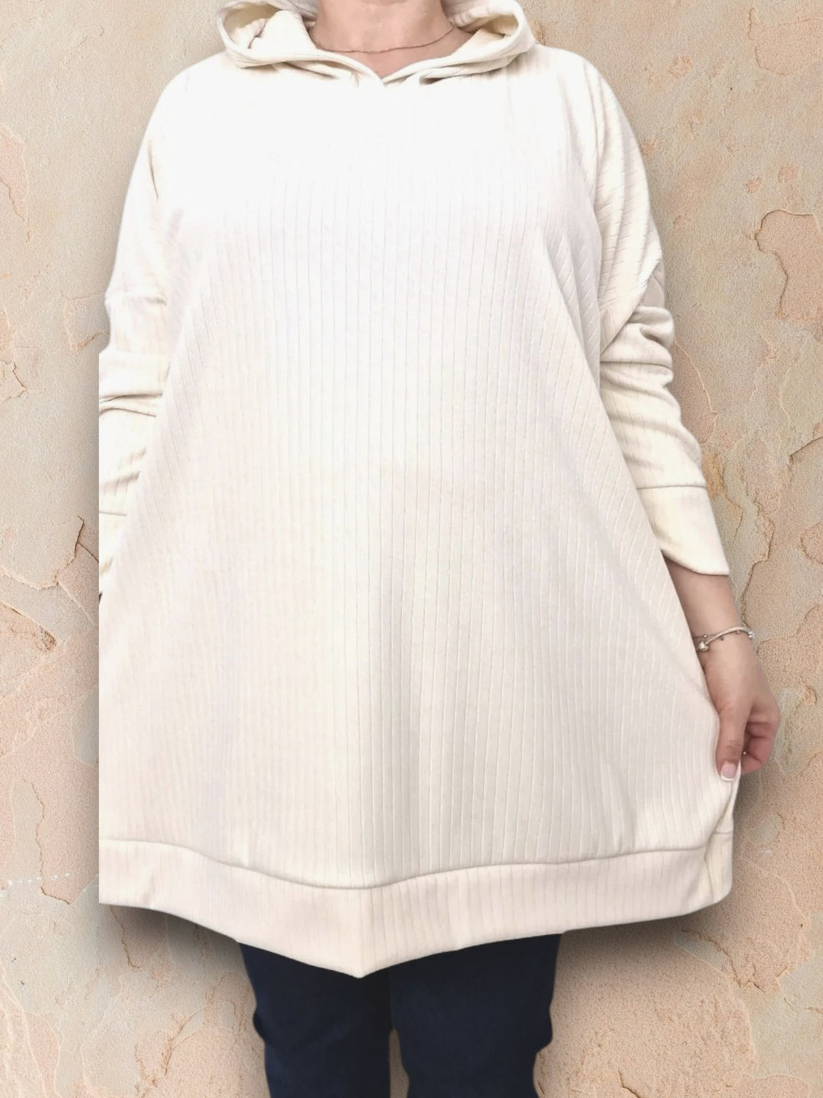 Maxi Felpa Taglie Forti  Made in Italy Serena