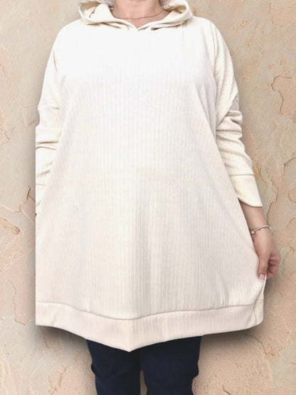 Maxi Felpa Taglie Forti  Made in Italy Serena