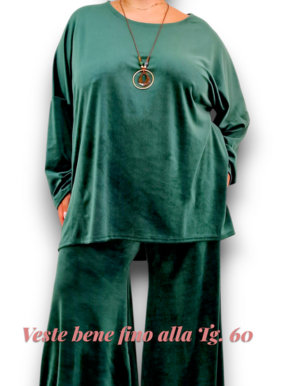 Maxi Maglia con  Collana in Velluto Iginia