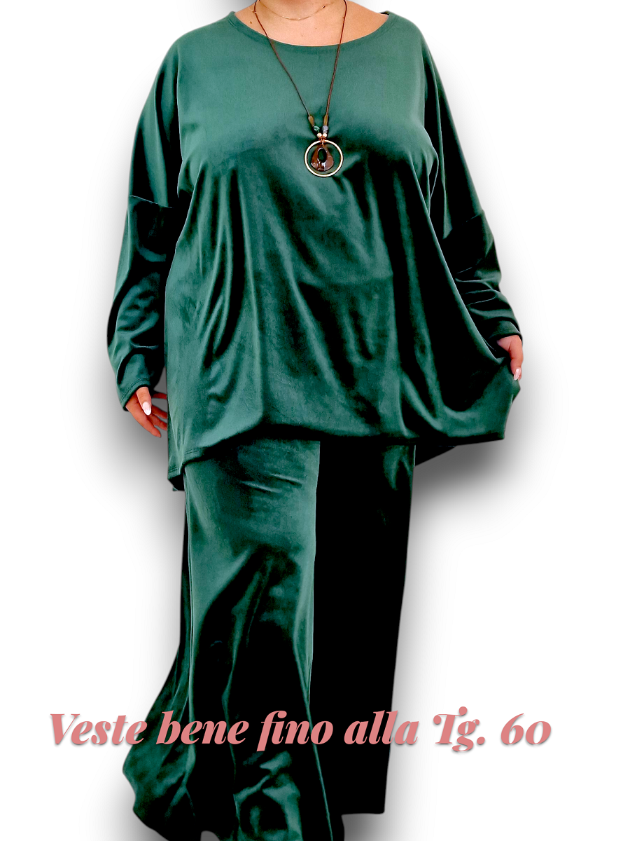 Maxi Maglia con  Collana in Velluto Iginia