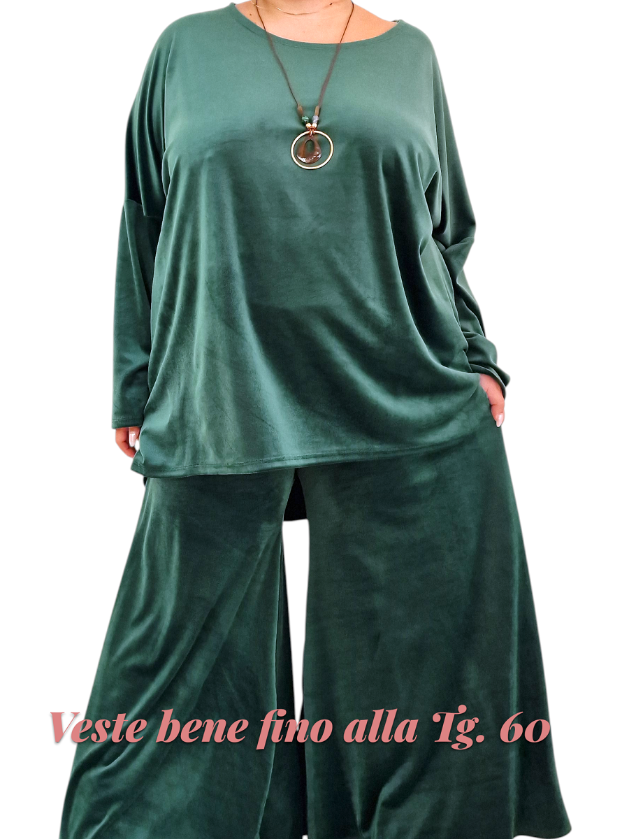 Maxi Maglia con  Collana in Velluto Iginia