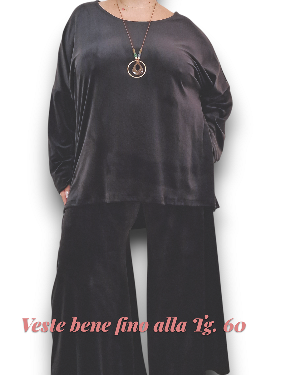 Maxi Maglia con  Collana in Velluto Ivette