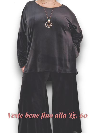 Maxi Maglia con  Collana in Velluto Ivette