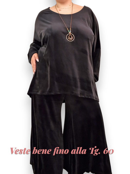 Maxi Maglia con  Collana in Velluto Ivette