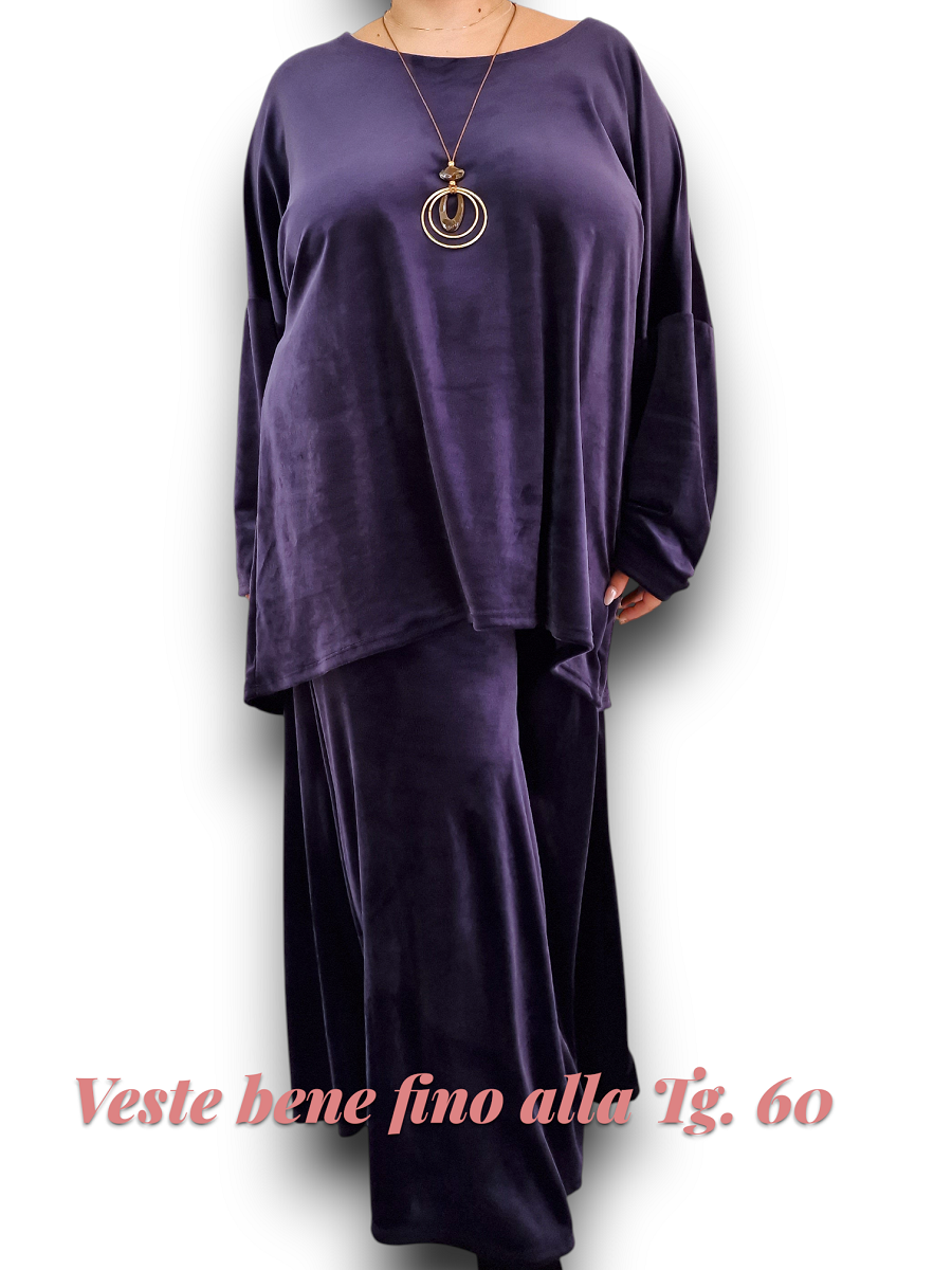 Maxi Maglia con  Collana in Velluto Isolde