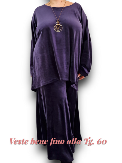 Maxi Maglia con  Collana in Velluto Isolde