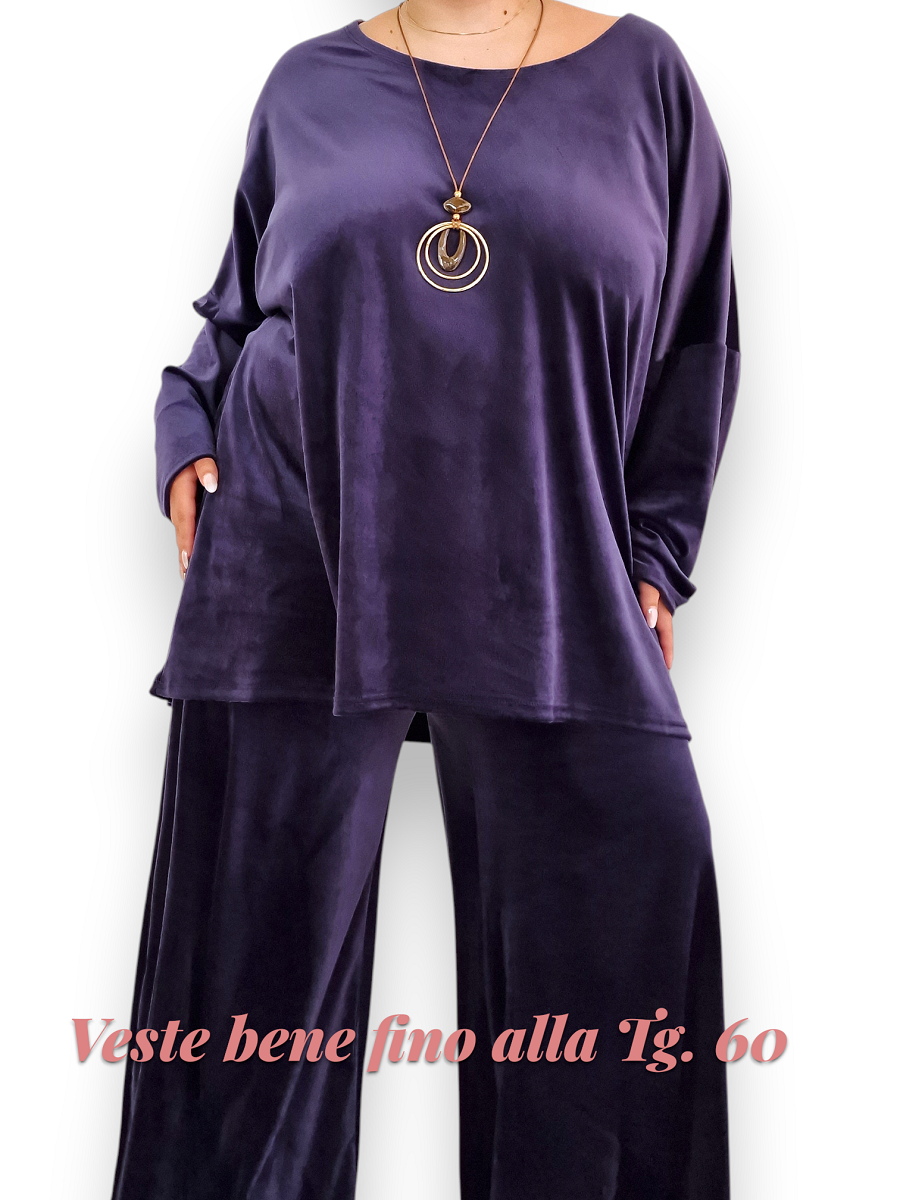 Maxi Maglia con  Collana in Velluto Isolde