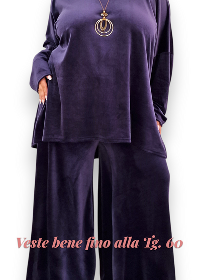 Maxi Maglia con  Collana in Velluto Isolde